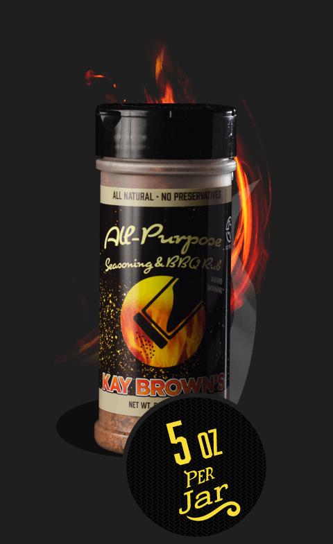 5oz jar of Kay Brown's seasoning